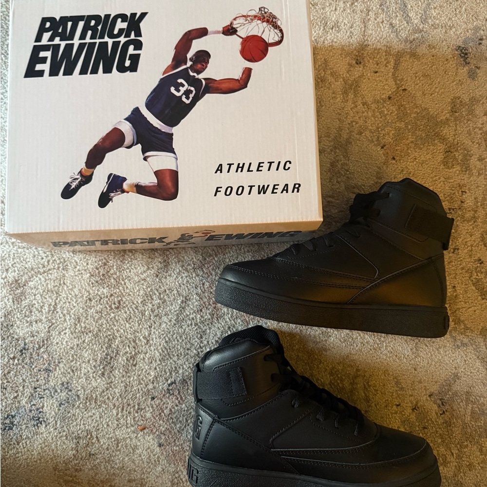 Ewing 33 Orion Strap “Blackout” High-Top Sneakers— 4.5y (Men’s 3.5 / Women’s 5)